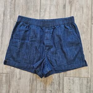 Madewell Pull On Shorts Womens 28 Denim Blue Elastic Waist Casual Summer Comfort